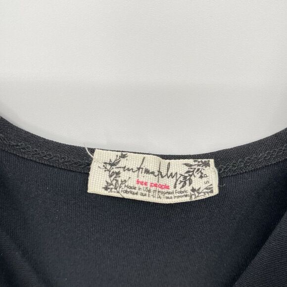 Free‎ People Intemately Bodysuit Black Small Black Layering Shirt - Picture 2 of 6